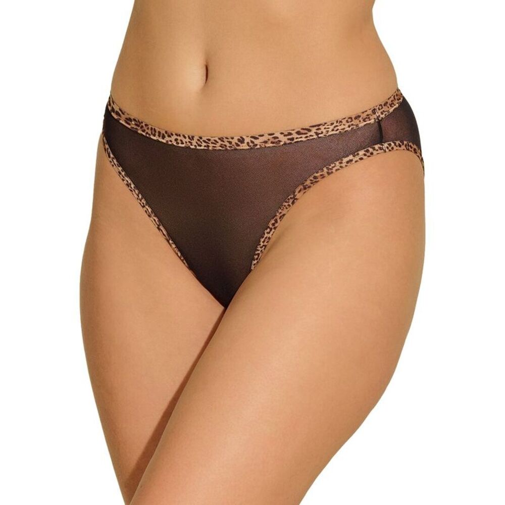 Cosabella Womens  Soire Confidence Leopard High Waist Bikini, Black